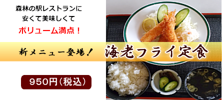 新メニュー「海老フライ定食」登場！